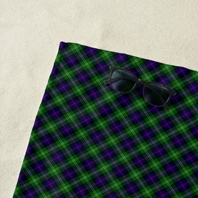 Sutherland Tartan Blau kariert Strandtuch (Beispiel)