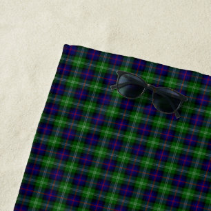 Sutherland Tartan Blau kariert Strandtuch