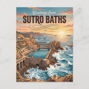 Sutro Baths Kalifornien Postkarte
