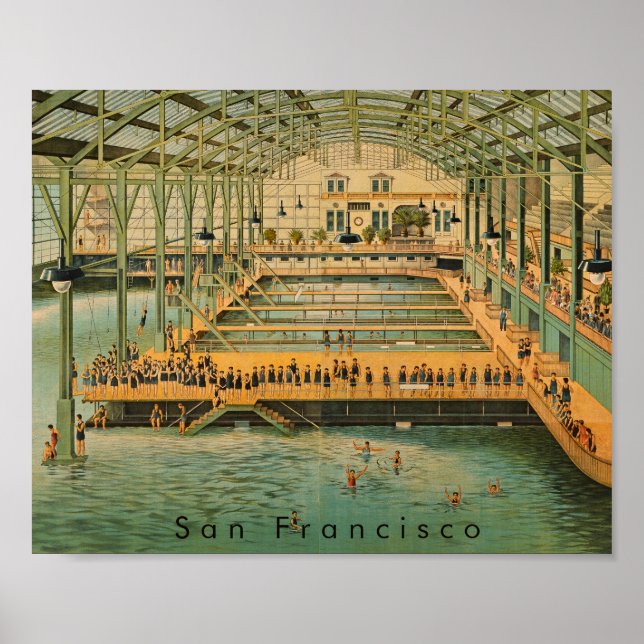 Sutro Baths Pavillon San Francisco 1885 Viktoriani Poster (Vorne)