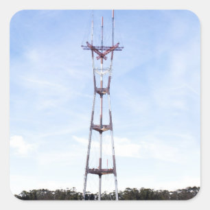 Sutro Tower Quadratischer Aufkleber