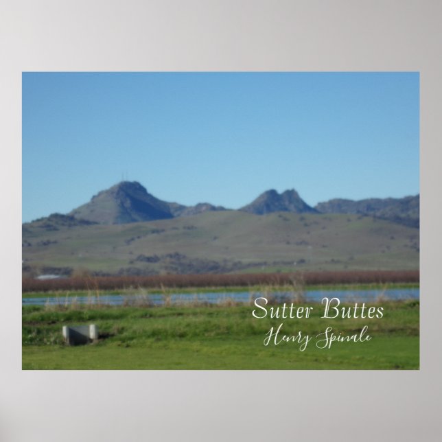 Sutter Buttes Mountain Range Poster (Vorne)