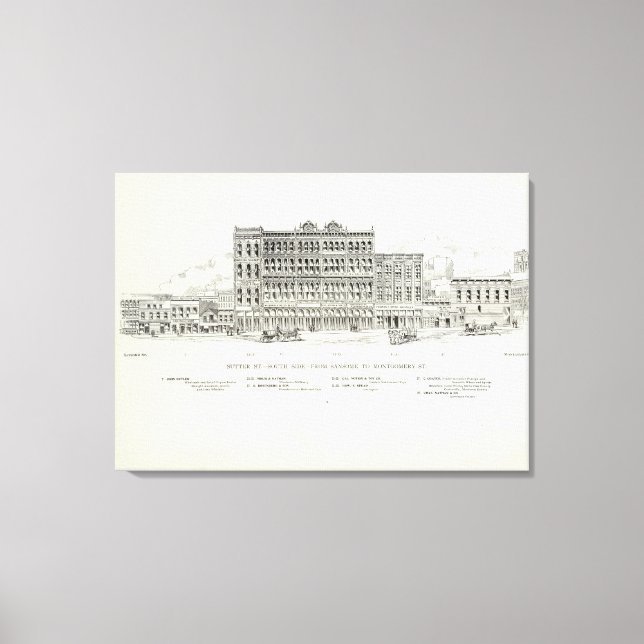 Sutter Süd Sansome und Montgomery Leinwanddruck (Vorderseite)