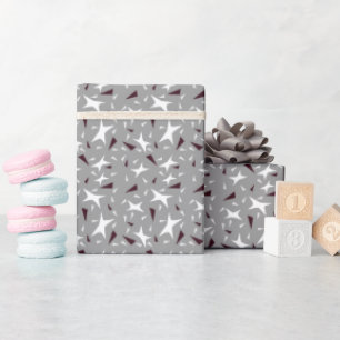 Suttil Geometry: Sterne & Dreiecke – Grau Geschenkpapier