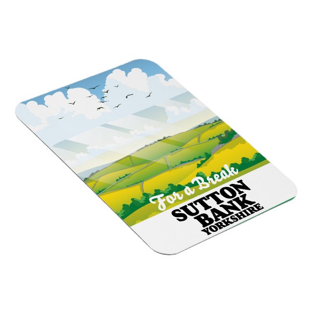 Sutton Bank yorkshire Reiseplakat Magnet (Rechte Seite)