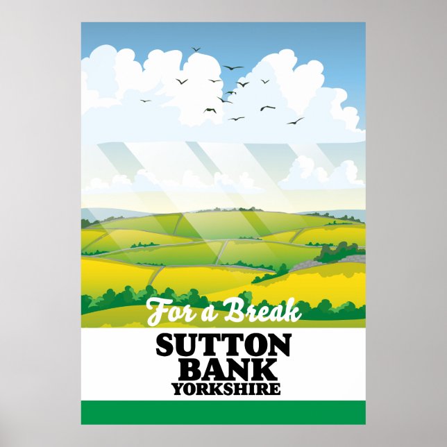 Sutton Bank yorkshire Reiseplakat Poster (Vorne)