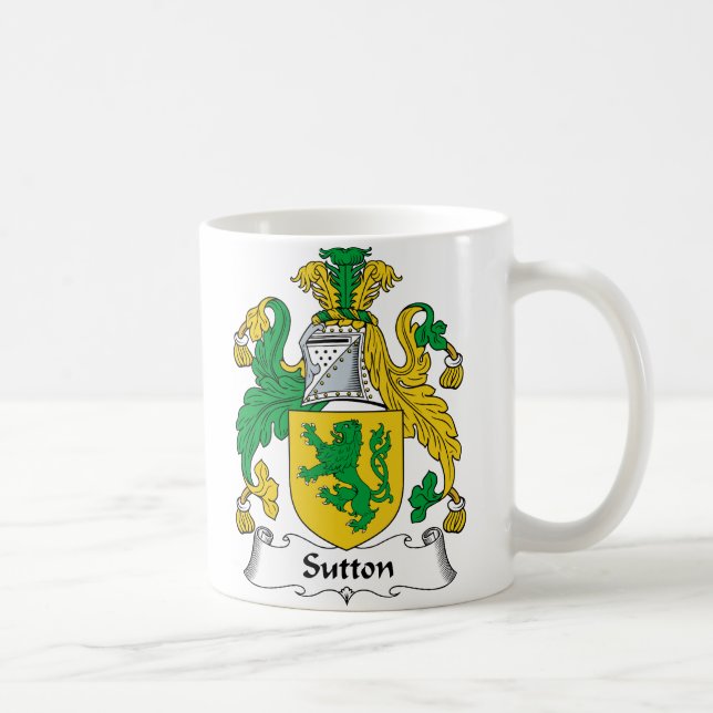 Sutton Familienwappen Kaffeetasse (Rechts)