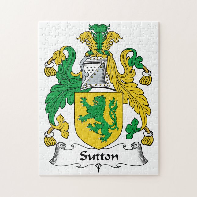 Sutton Familienwappen Puzzle (Vertikal)