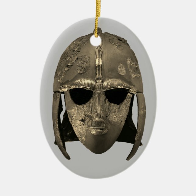 Sutton Hoo Helm Keramik Ornament (Vorne)