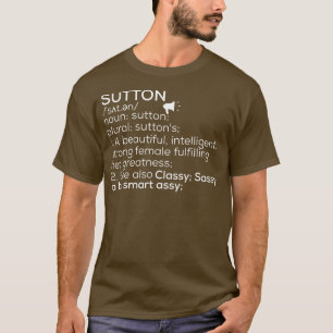 Sutton Name Sutton Definition Sutton weibliche Bez T-Shirt
