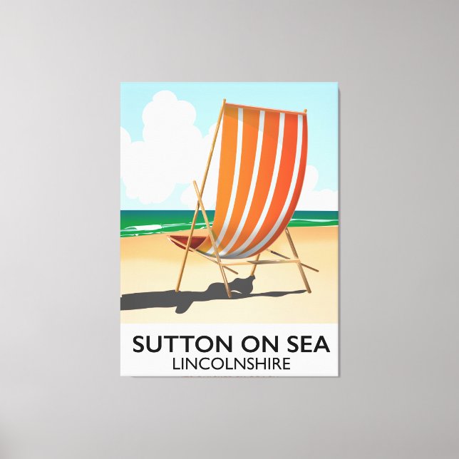 Sutton on Sea Seaside Reiseplakat. Leinwanddruck (Vorderseite)