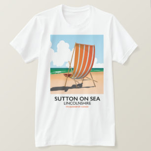 Sutton on Sea Seaside Reiseplakat. T-Shirt