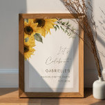 SUTTON Sonnenblumen Junggeselinnen-Abschied Willko Poster<br><div class="desc">Die Sutton Collection verfügt über atemberaubende, handbemalte Sonnenblumen und Grünpflanzen. Die reichen Farben und die faszinierenden Details der Sonnenblumen geben jedem Anlass ein Gefühl von natürlicher Schönheit und Wärme. Diese Kollektion ist eine ideale Wahl für Sommer- und Herbstveranstaltungen, da sie das Wesen dieser Jahreszeiten mit ihrem lebendigen und faszinierenden Design...</div>