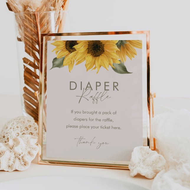 SUTTON Sonnenblumen Windeln Raffel-Zeichen Poster (Von Creator hochgeladen)