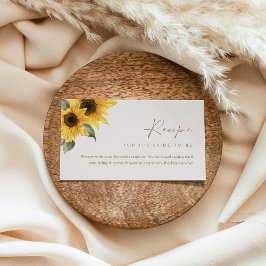 SUTTON Sonnenblumenrezeptkarte (Set von 100) Visitenkarte