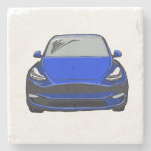 SUV-Fahrzeug mit blauer elektrischer Energie Zeich