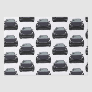 SUV-Fahrzeug mit schwarzem Elektroantrieb Seidenpapier