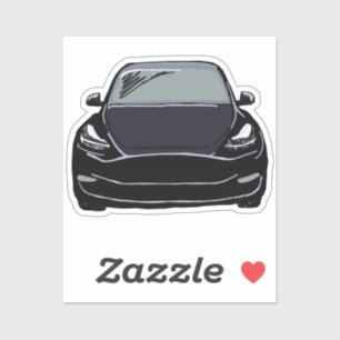 SUV-Fahrzeug mit schwarzem Elektroantrieb Zeichnen Aufkleber