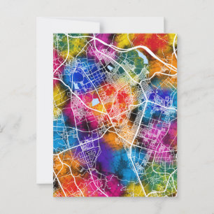 Suwon-si Südkorea City Map Postkarte