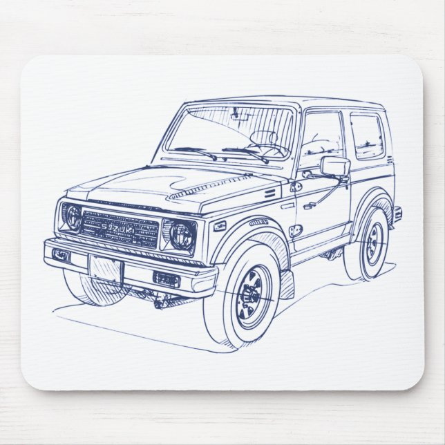 Suz Samurais Jimny SJ 1988 Mousepad (Vorne)