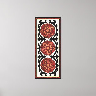 Suzani Art-dekoratives Blumenmuster Leinwanddruck