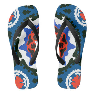 Suzani Muster mit mutiger Verzierung Flip Flops