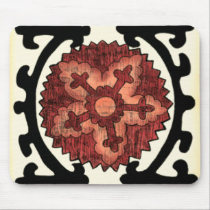 Suzani Style Decoration Blumenmuster Mousepad