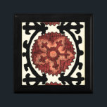 Suzani Style Decoration Blumenmuster Schmuckschachtel<br><div class="desc">Dieses dekorative Blumendesign von Chariklia Zarris wurde nach suzanischem Stil gefertigt. Diese Stammestextilien stammen aus Zentralasien und verfolgen ihre Herkunft bis ins 15. Jahrhundert. Besitze ein Stück Geschichte,  indem du dieses Muster kaufst!</div>