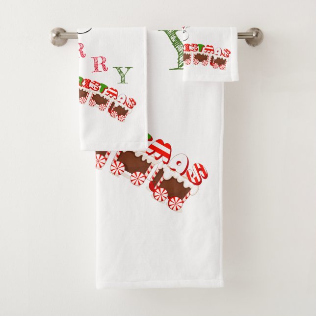 SUZANNE ELIZABETH CHRISTMAS COLLECTION BADHANDTUCH SET (Insitu)