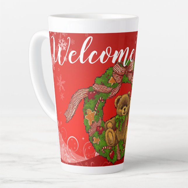Suzanne Elizabeth Christmas Collection Latte Tasse (Linke Ecke)