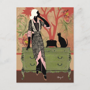 Suzanne in Orange & Green - Postkarten