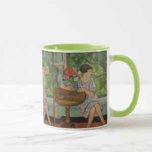 Suzanne Valadon Junges Mädchen vor einem Fenster Tasse