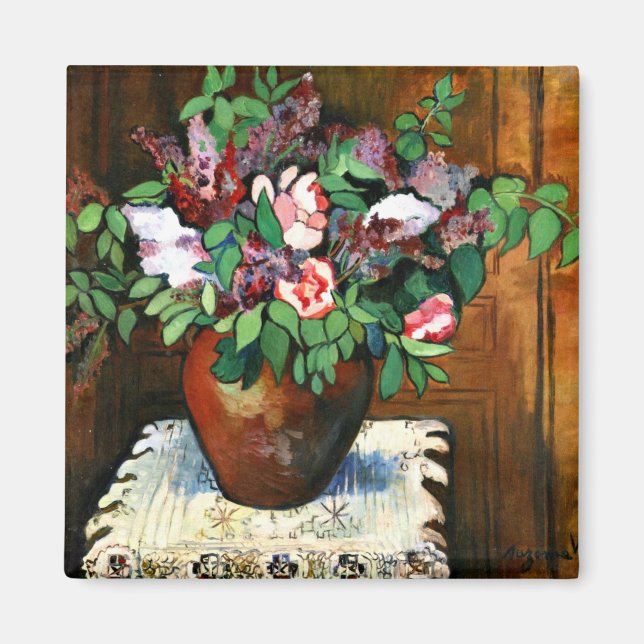 Suzanne Valadon - Vase of Blume, 1921 Magnet (Vorne)