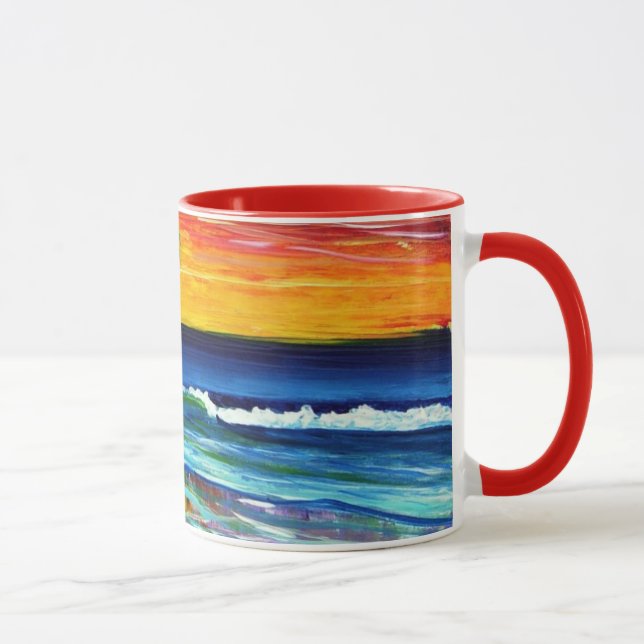 Suzannes Art Sunset Beach Tasse (Rechts)