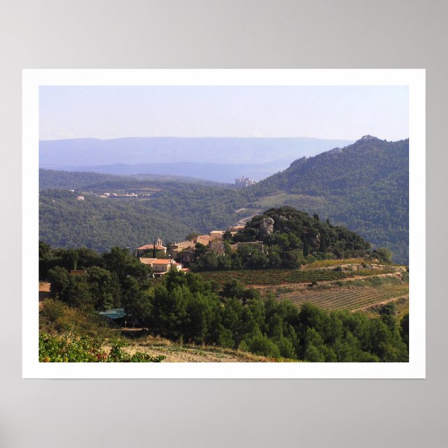 Suzette und Entrechaux, Frankreich Poster (Vorne)