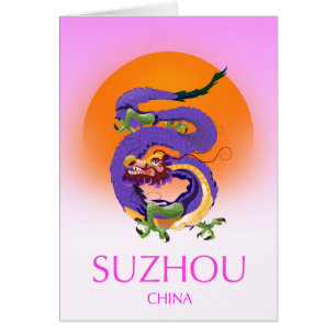 Suzhou China-Drache-Reiseposter