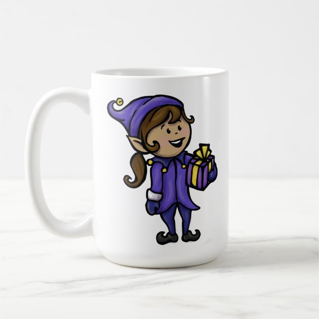 Suzie die Elf-WeihnachtsTasse Kaffeetasse (Links)