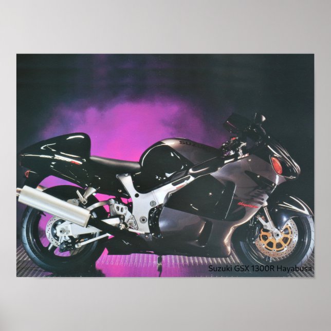 Suzuki Hayabusa GSX 1300R Motorrad - A3 Poster (Vorne)