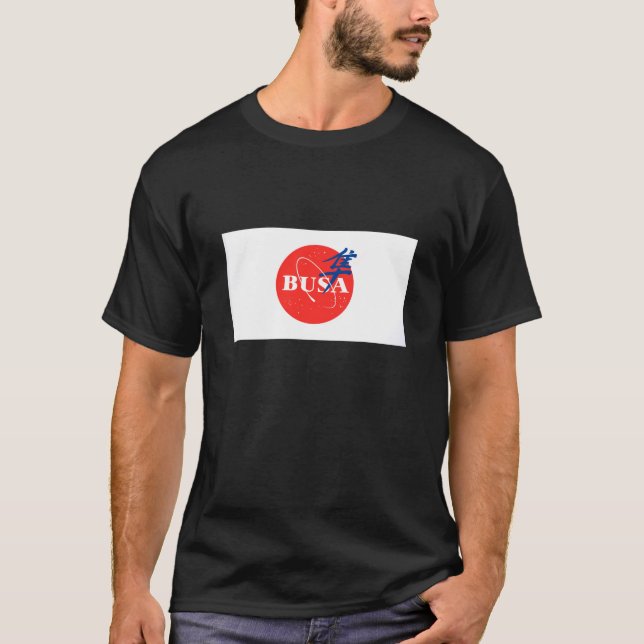 Suzuki Hayabusa japanisches Flag/NASA T-Shirt (Vorderseite)