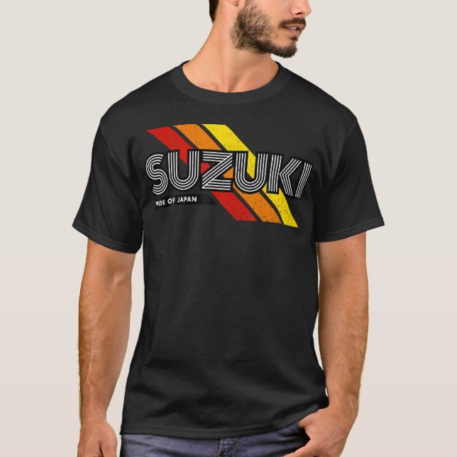 Suzuki japanische Familienname Retro Vintag T-Shirt (Vorderseite)