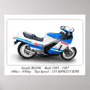 Suzuki RG500 "Gamma" Classic Motorrad - A3 Print Poster