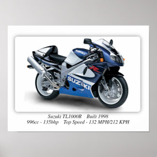 Suzuki TL1000R 1998 Motorrad - A3 Poster