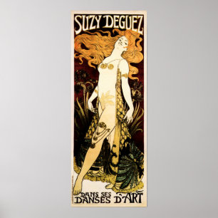SUZY DEGUEZ Vintag Musical Dance Eugene Grasset Poster