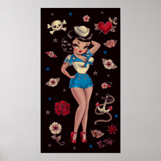 Suzy Sailor Button Up Poster