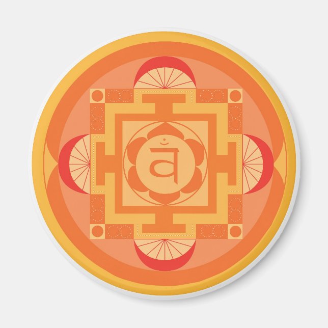 Svādhisthāna Chakra Mandala Magnet (Vorne)