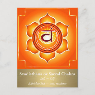 Svadisthana oder Sacral Chakra Postcard Postkarte
