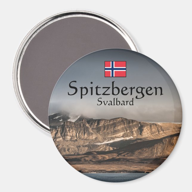 Svalbard Landscape Foto Magnet (Vorderseite/Rückseite)