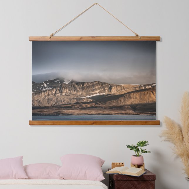 Svalbard Landscape Foto Wandteppich Mit Holzrahmen (Schlafzimmer)