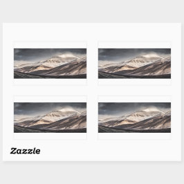 Svalbard Mountain Rechteckiger Aufkleber