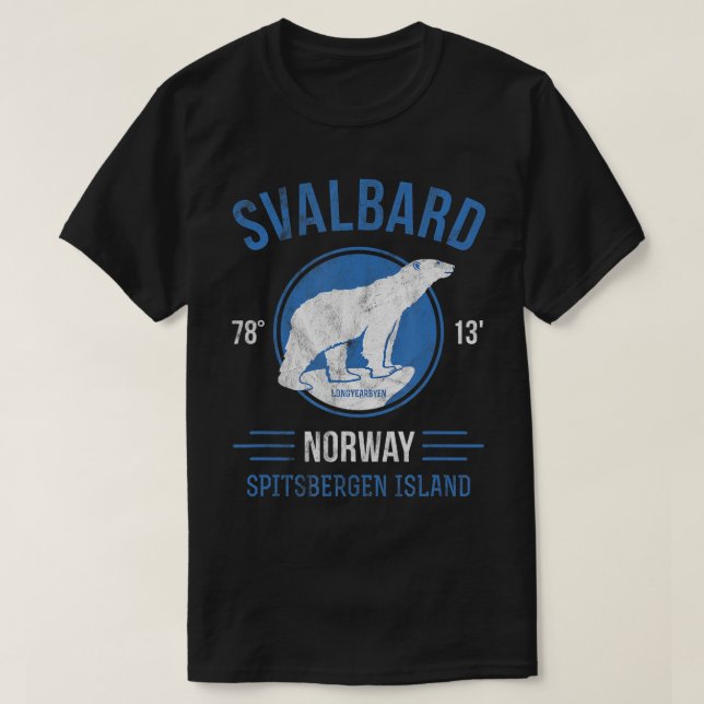 Svalbard Norwegen Arctic Circle Polar Bear T - Shi T-Shirt (Design vorne)